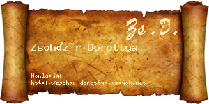 Zsohár Dorottya névjegykártya