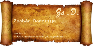 Zsohár Dorottya névjegykártya